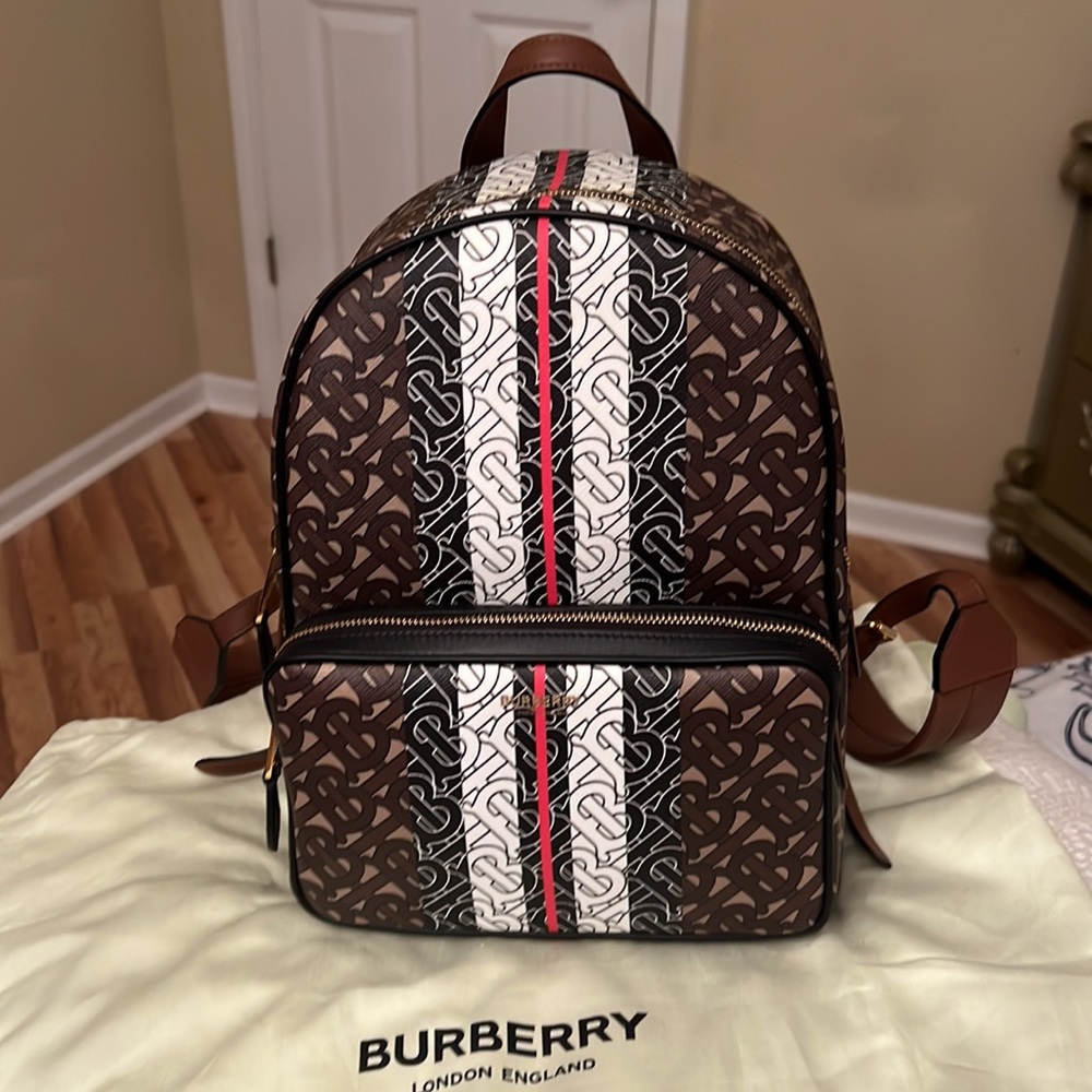 Burberry Monogram stripe backpack.  Limited edition!  Sold out everywhere!